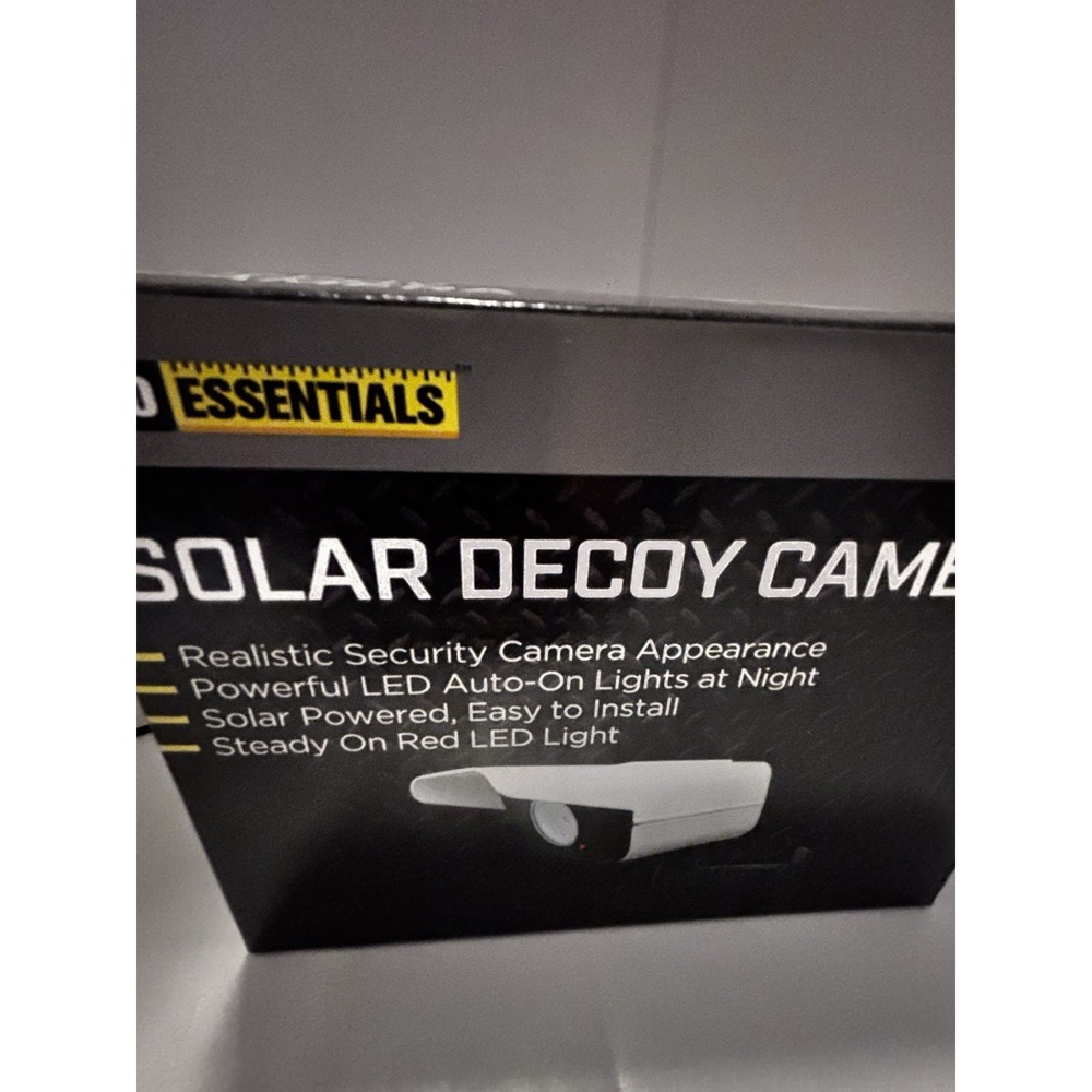 Pro Essentials Solar Decoy Camera Dummy Security Camera Solar Rechargeable LED[B - Picture 2 of 7